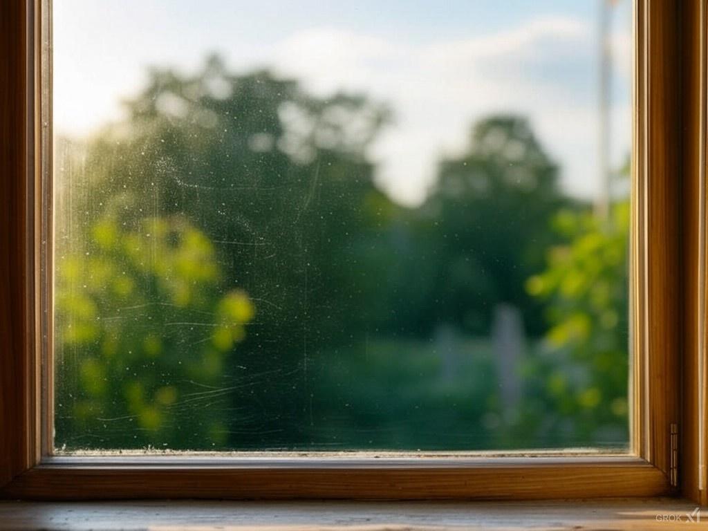 holzfenster mit waldaussicht